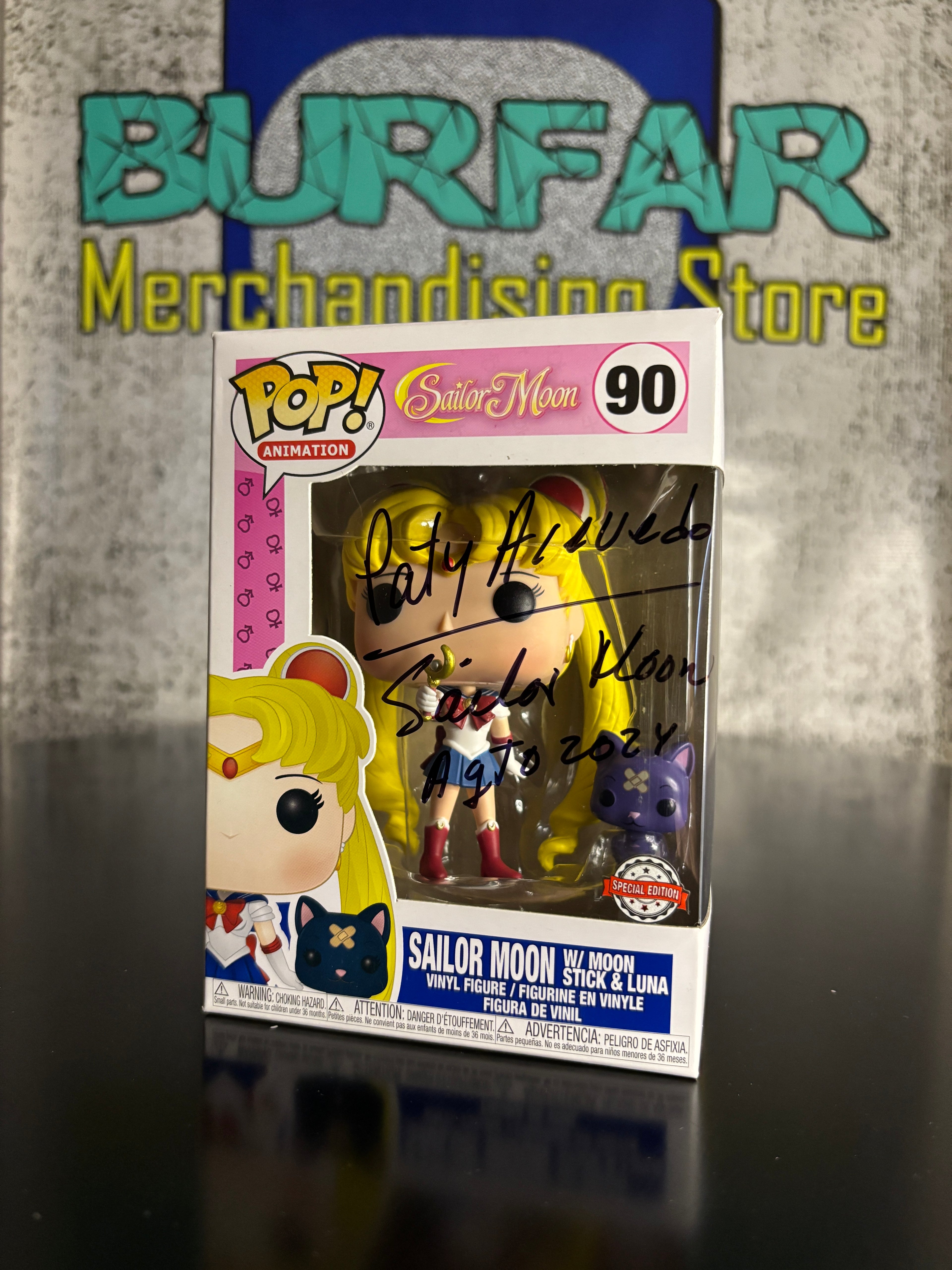 Funko Pop Sailor Moon #90 autografiado por Paty Alwood