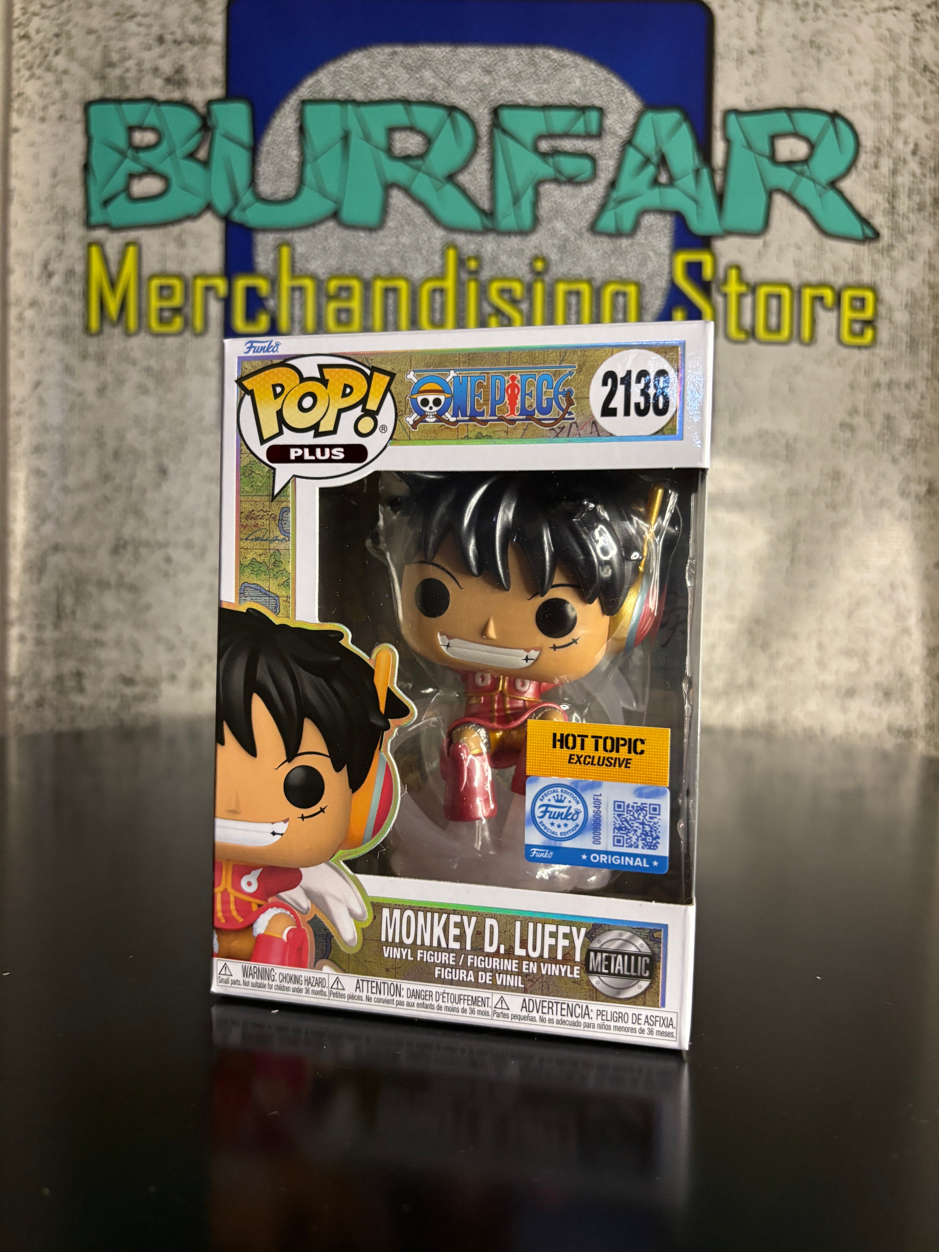 Funko Pop Monkey D. Luffy Plus Metallic Exclusivo Hot Topic