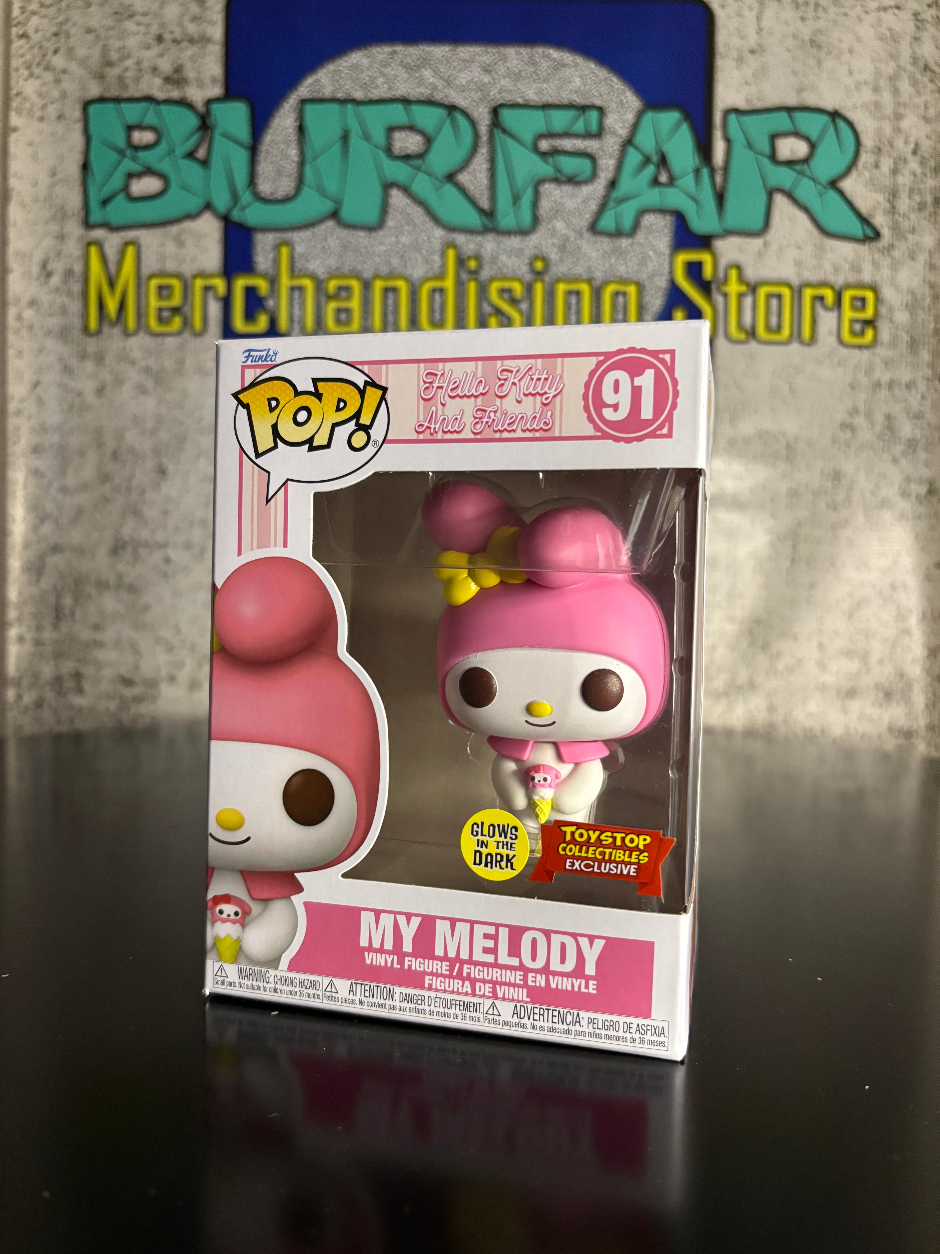 Funko Pop My Melody Glows in the Dark Exclusivo Toystop Collectibles