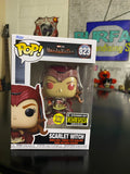 Funko Pop Scarlet Witch Glows in the Dark Exclusivo Entertainment Earth (Detalle en Caja)