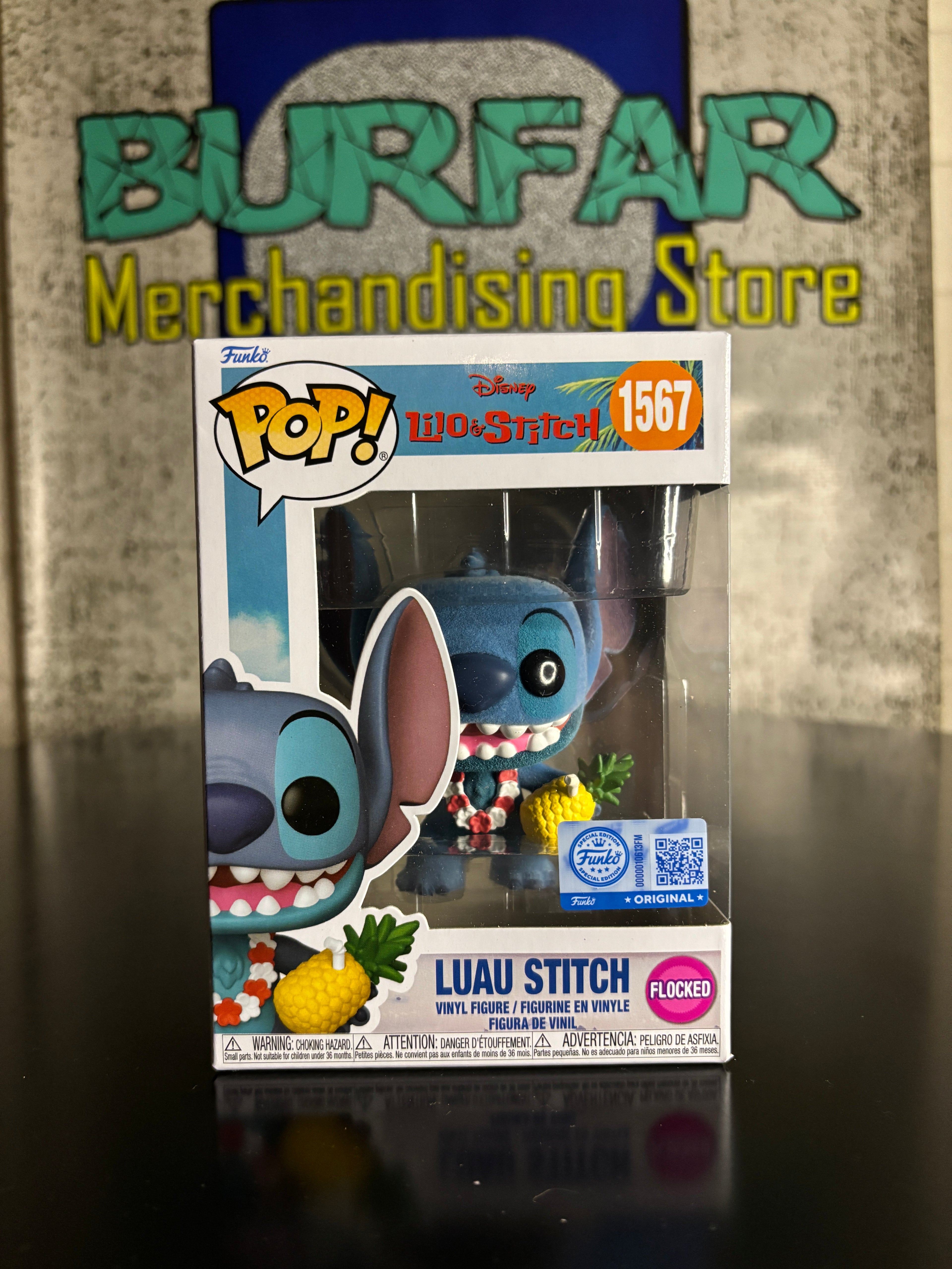 Funko Pop Luau Stitch Flocked