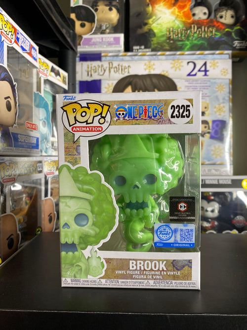 Funko Pop Brook glow in the dark One Piece caja