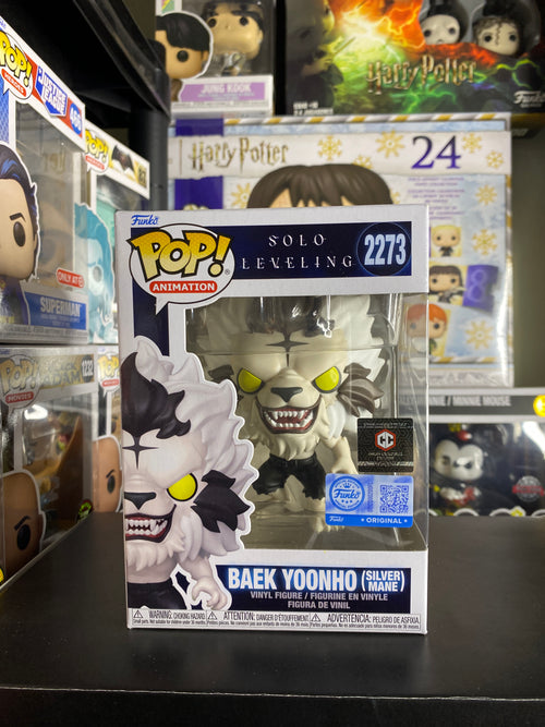 Funko Pop Baek Yoonho Silver Mane Solo Leveling caja