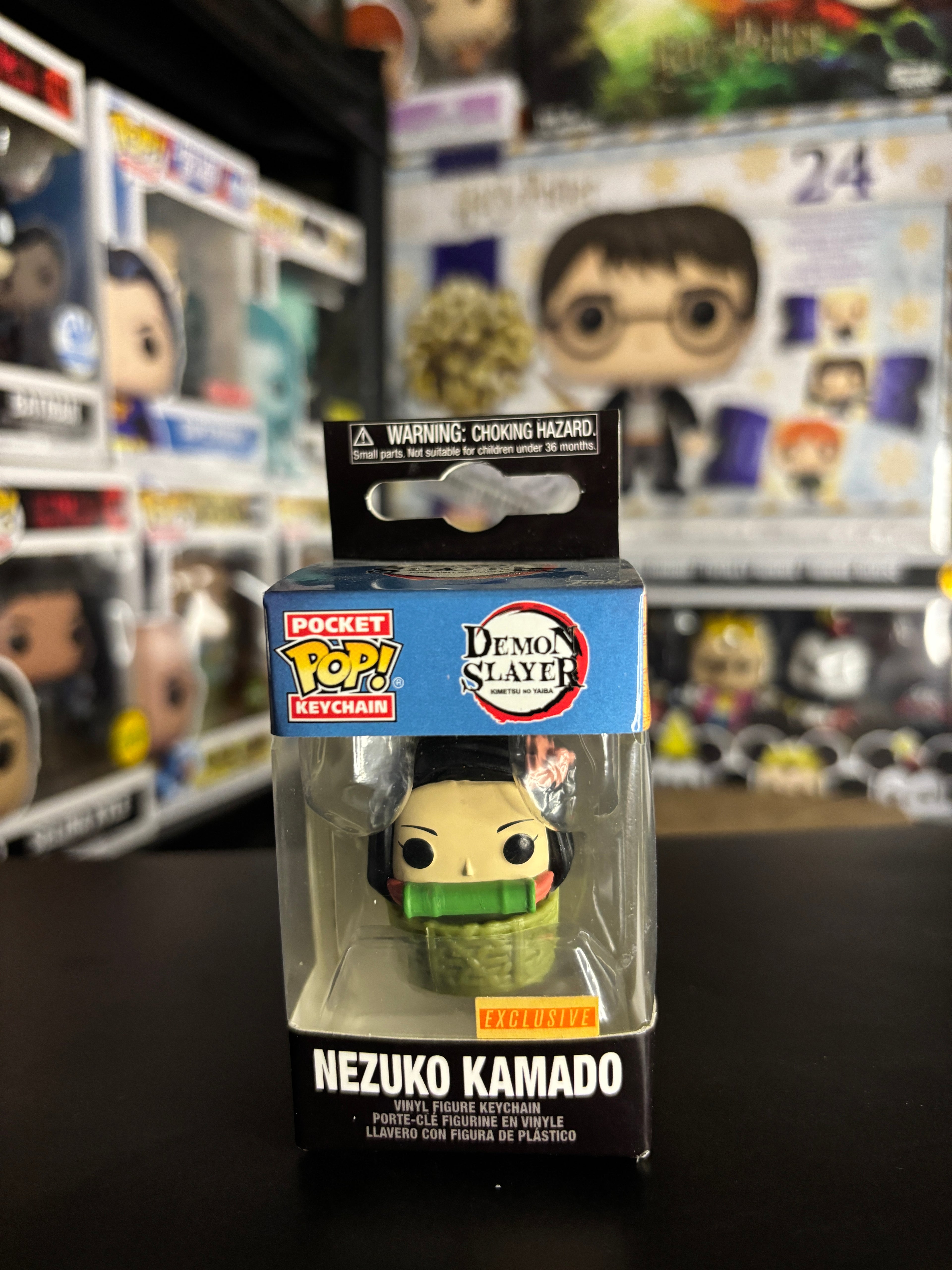 Pocket Pop Keychain Nezuko Kamado Demon Slayer Exclusive Funko kimono verde