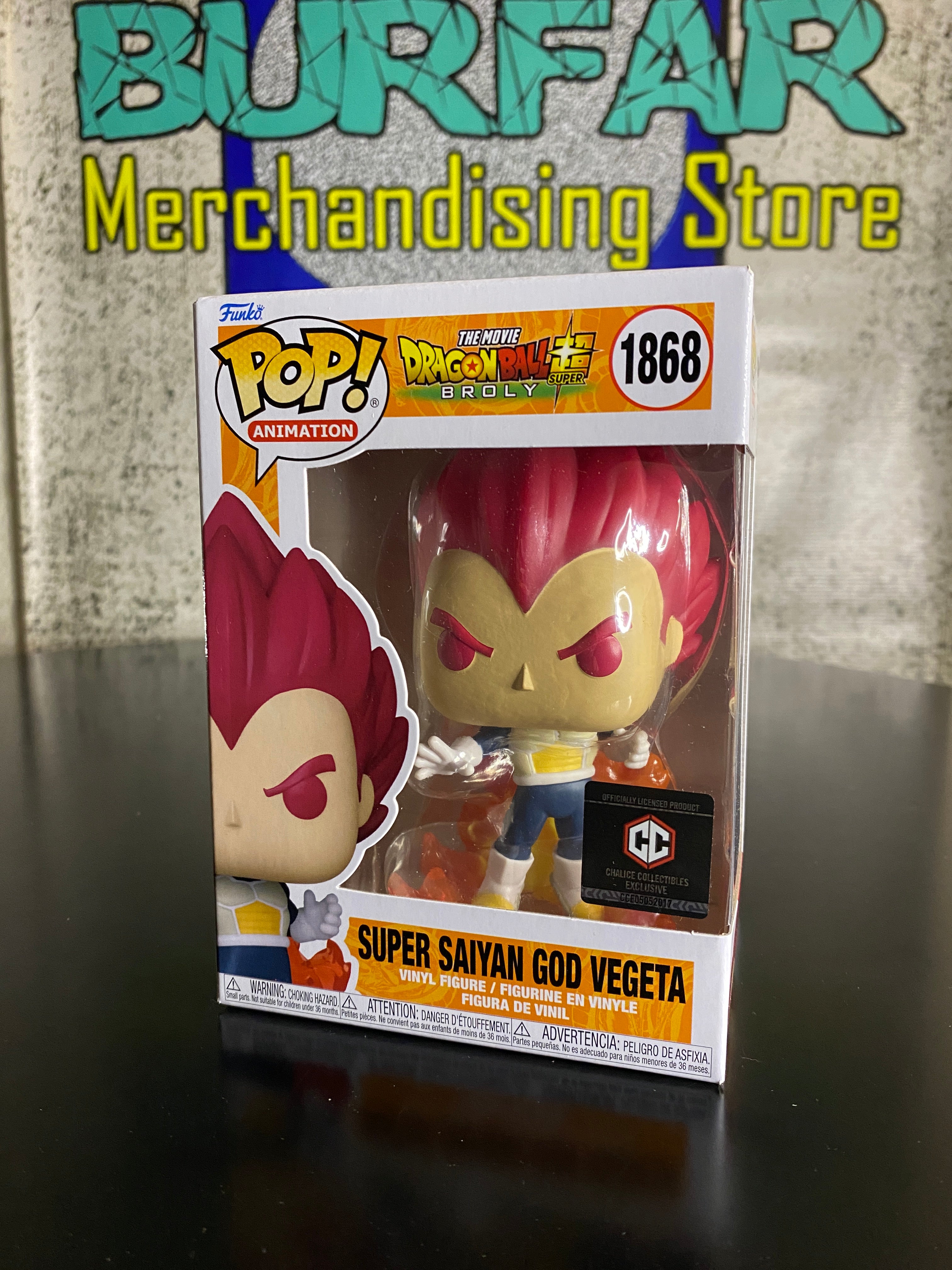 Funko Pop Super Saiyan God Vegeta Exclusivo Chalice Collectibles