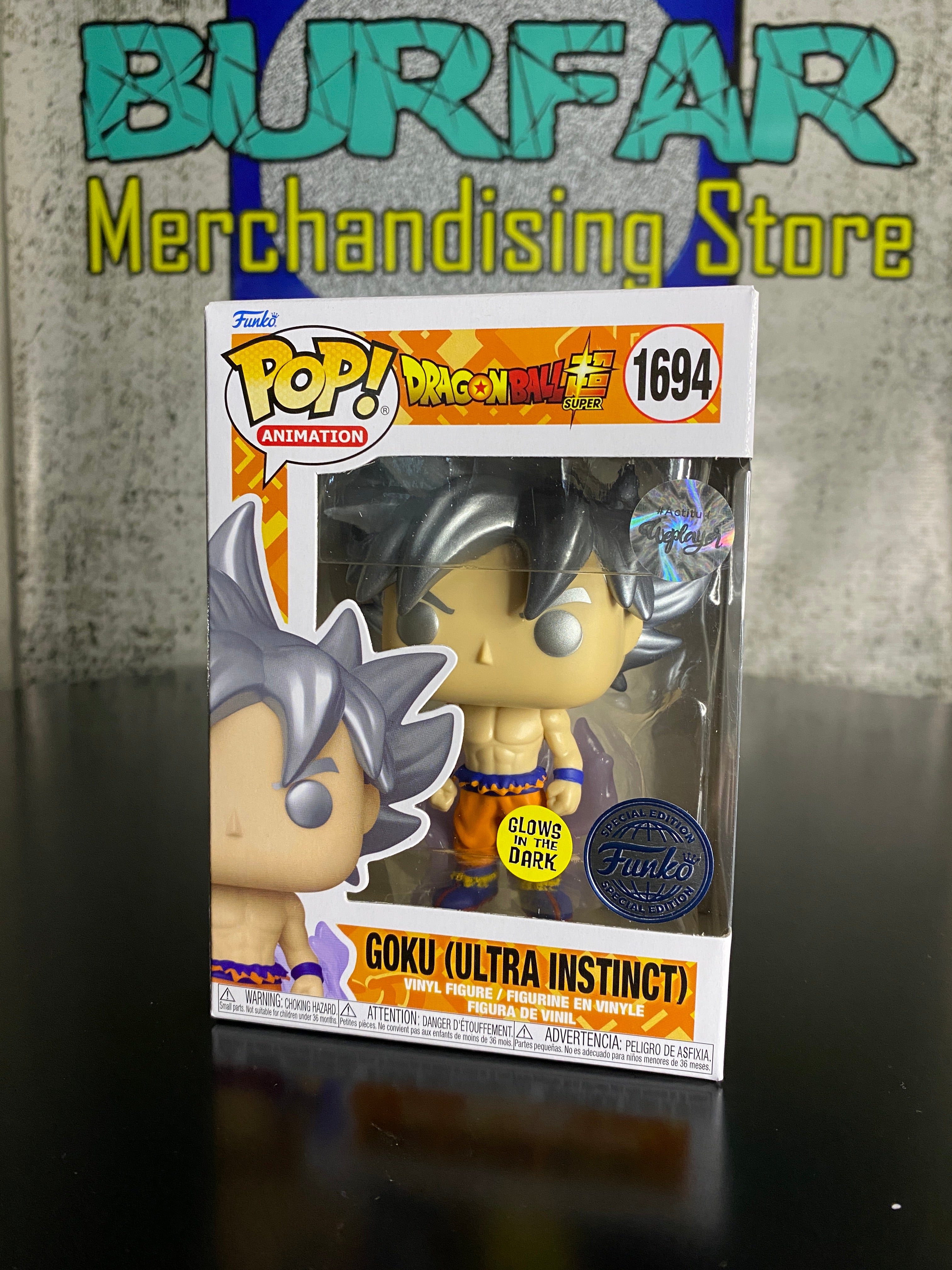 Funko Pop Goku Ultra Instinct Special Edition Glows in the Dark